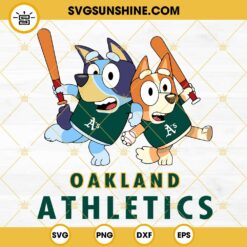 Bluey Oakland Athletics Baseball SVG PNG DXF EPS