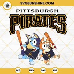 Bluey Pittsburgh Pirates Baseball SVG PNG DXF EPS