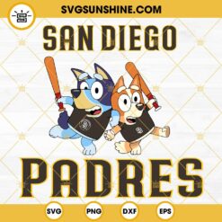 Bluey San Diego Padres Baseball SVG PNG DXF EPS