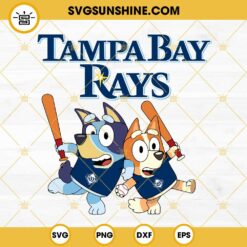 Bluey Tampa Bay Rays Baseball SVG PNG DXF EPS