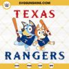 Bluey Texas Rangers Baseball SVG PNG DXF EPS
