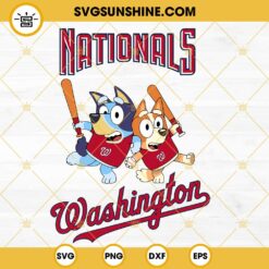 Bluey Washington Nationals Baseball SVG PNG DXF EPS
