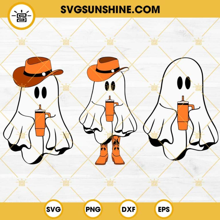 Boo Jee SVG Bundle, Boo Jee Ghost SVG, Boujee SVG, Western Ghost With