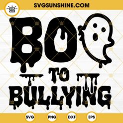 Boo To Bullying SVG, Red Ribbon Week Halloween SVG PNG DXF EPS