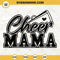 Cheer Mom PNG, Cheerleading Mom PNG, Pom Pom PNG, Leopard Print Mom PNG