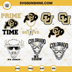 Colorado Buffaloes SVG Bundle, We Comin Colorado SVG, Prime Time SVG, Colorado Buffaloes Logo SVG
