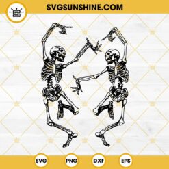 Dancing Skeleton SVG, Halloween Dancing Skeletons SVG Cut File For Cricut Silhouette