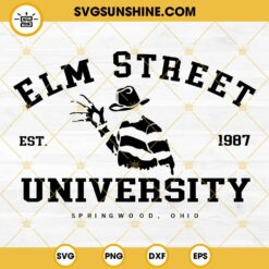 Elm Street Freddy Krueger University SVG, Halloween SVG, Horror Movie Scary SVG
