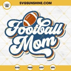 Football Mom SVG DXF EPS PNG Designs Silhouette Vector Clipart