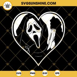 Ghostface Heart SVG PNG DXF EPS Cricut