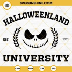 Halloweenland University SVG, Nightmare Before Christmas Jack Skellington SVG