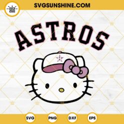 Hello Kitty Astros Pink SVG, Astros Kitty SVG, Pink Houston Astros SVG