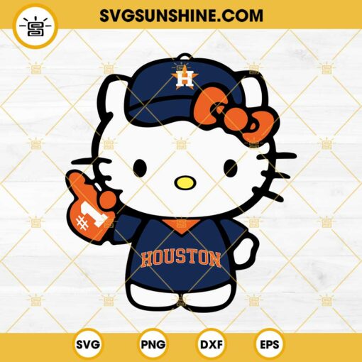 Hello Kitty Houston Astros SVG PNG EPS DXF Cricut Files