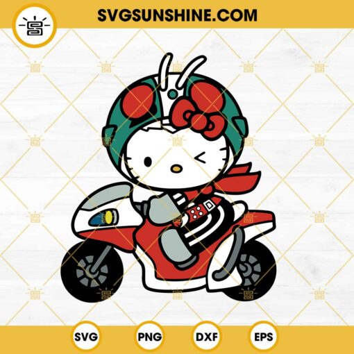 Hello Kitty Kamen Rider SVG PNG DXF EPS Cricut