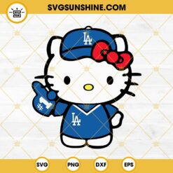 Hello Kitty Los Angeles Dodgers SVG, LA Dodgers Hello Kitty Baseball SVG