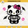 Hello Kitty Skeleton Halloween SVG, Hello Kitty Pink Skulls SVG PNG DXF EPS Cricut