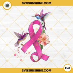 Hummingbird Breast Cancer Awareness PNG File Designs