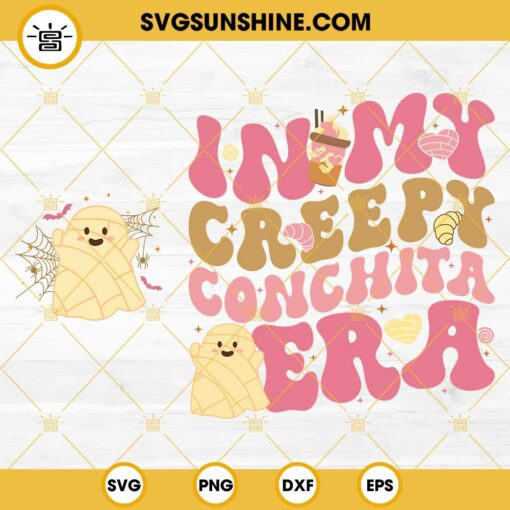 In My Creepy Conchita Era Ghost SVG, Halloween Conchas SVG, Mexican Ghost SVG