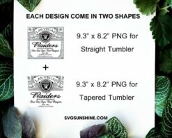 Las Vegas Raiders Genuine Kings Of Football Skinny Tumbler Design PNG File Digital Download