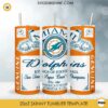 Miami Dolphins Genuine Kings Of Football Skinny Tumbler Design PNG File Digital Download