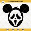 Mickey Ghost Face Halloween SVG, Ghost Face Scream Mouse Ears SVG