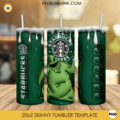 Oogie Boogie Starbucks Coffee 3D Puff 20oz Tumbler Wrap PNG