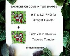 Jack Skellington Christmas 3D Puff 20oz Tumbler Wrap PNG Digital Download