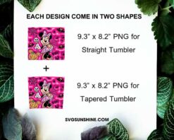 Minnie Mouse Boo Halloween 3D Puff 20oz Tumbler Wrap PNG File