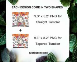 Spooky Season 3D Puff 20oz Tumbler Wrap PNG, Funny Ghost Halloween Tumbler Template Digital Download