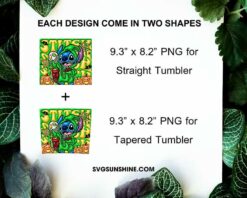 Stitch Halloween 3D 20oz Skinny Tumbler Wrap PNG, Oogie Boogie Halloween Tumbler Template Designs
