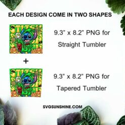 Stitch Halloween 3D 20oz Skinny Tumbler Wrap PNG, Oogie Boogie Halloween Tumbler Template Designs