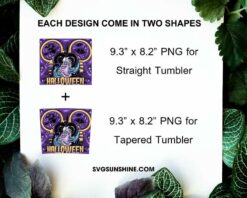 Ursula Halloween 3D Puff 20oz Tumbler Wrap PNG, Disney Witch Tumbler Template PNG