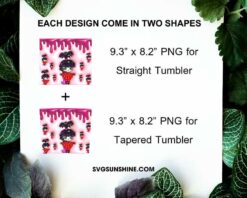 Chibi Lydia Deetz 3D Puff 20oz Tumbler Wrap PNG, Beetlejuice Halloween Tumbler PNG Sublimation