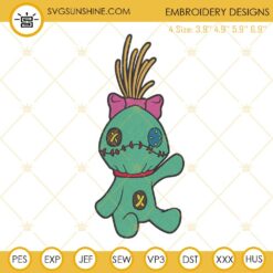 Scrump Lilo And Stitch Doll Embroidery Design Files
