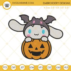 Cinnamoroll Pumpkin Halloween Embroidery Design Files