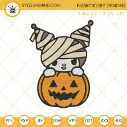 Halloween Kuromi Pumpkin Embroidery Design Files