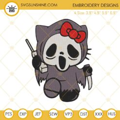 hello kitty Ghostface Halloween Embroidery Design Files