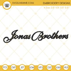 Jonas Brothers Embroidery Design Files