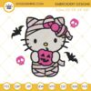 Mummy Hello Kitty Halloween Embroidery Design Files