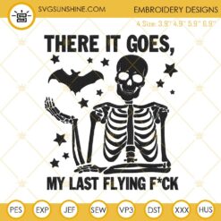 Funny Skeleton Halloween Embroidery Design Files