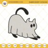 Ghost Cat Halloween Embroidery Design Files