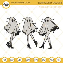 Ghosts Girl halloween Embroidery Design Files