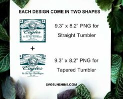 Philadelphia Eagles Genuine Kings Of Football Skinny Tumbler Design PNG File Digital Download