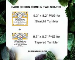 Pittsburgh Steelers Genuine Kings Of Football Skinny Tumbler Design PNG File Digital Download