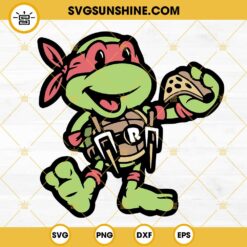Raphael Ninja Turtle Pizza SVG, TMNT Leonardo SVG PNG DXF EPS Cut Files