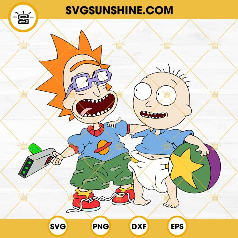 Rick And Morty Rugrats Svg Chuckie Finster Svg Tommy Pickles Svg Cartoon Svg Png Dxf Eps 5217