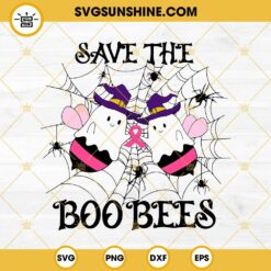 Save The Boo Bees SVG, Breast Cancer Awareness SVG, Halloween Breast Cancer SVG