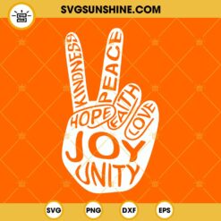 Unity Day 2023 SVG, Anti Bullying Peace Hand Sign Language SVG, End Bullying SVG