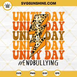 Unity Day Lightning Bolt SVG, End Bullying SVG, Be Kind Unity Day SVG