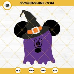 Mickey Mouse Ghost SVG, Ghost Witch Mouse Ears Halloween SVG, Disney Halloween SVG